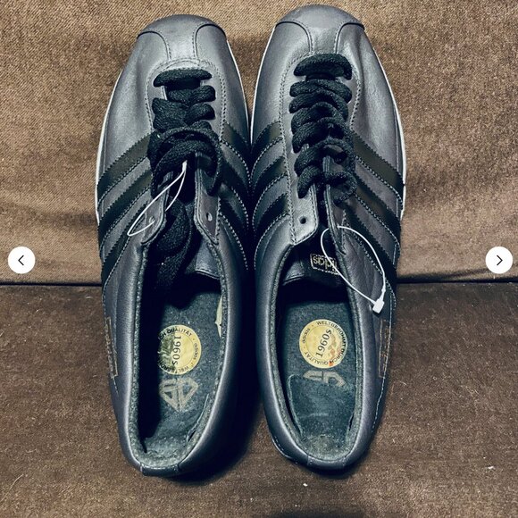 RARE 2007 Adidas Originals Gazelle Vintage Trainer Sample Size 9 Black Leather main image 10